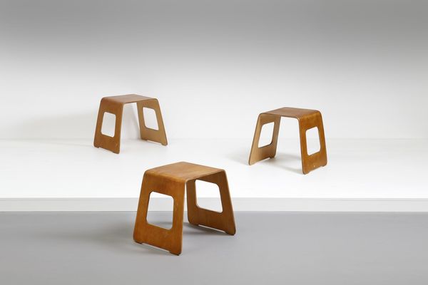 MANIFATTURA SVEDESE : Tre sgabelli Old Ikea anni '60.  - Asta ASTA 299 - DESIGN (online) - Associazione Nazionale - Case d'Asta italiane