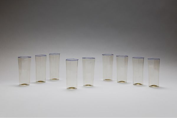 SCARPA CARLO (1906 - 1978) : Gruppo di nove bicchieri produzione Cappellin-Venini anni '20.  - Asta ASTA 299 - DESIGN (online) - Associazione Nazionale - Case d'Asta italiane