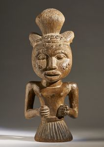 Arte africana - Figura femminile, Yoruba (?)Nigeria