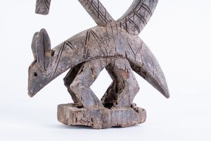 Arte africana : Cimiero zoomorfo chiwara sogoni koun, BamanaMali  - Asta ASTA 302 - NATURALIA E MIRABILIA - Associazione Nazionale - Case d'Asta italiane