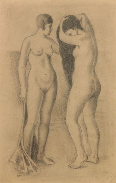 Due donne in piedi  - Asta Dipinti e Sculture del XIX e XX secolo - Associazione Nazionale - Case d'Asta italiane