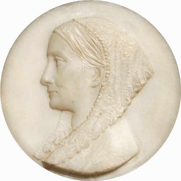Ritratto di profilo della madre  - Asta Dipinti e Sculture del XIX e XX secolo - Associazione Nazionale - Case d'Asta italiane