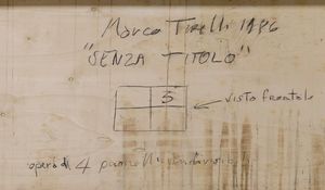 Tirelli Marco : Senza titolo, 1986  - Asta La Collezione Borroni - Associazione Nazionale - Case d'Asta italiane