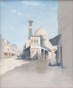 ARTISTA DEL XIX SECOLO - Scorcio di Costantinopoli con moschea.