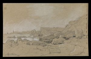 DE AVENDANO SERAFIN (1838 - 1916) - Paesaggio costiero.