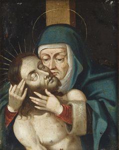 ARTISTA NORDEUROPEO DEL XVII SECOLO - Compianto di Cristo.