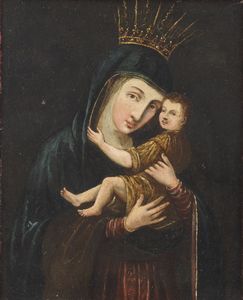 ARTISTA DEL XVII SECOLO - Madonna con Bambino.