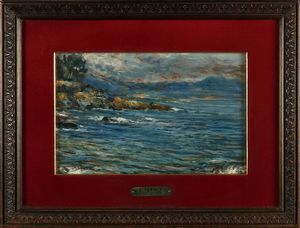 FERRARI BERTO (1887 - 1965) - Paesaggio marino.