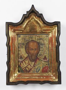 Icona russa del XIX secolo - San Nicola.