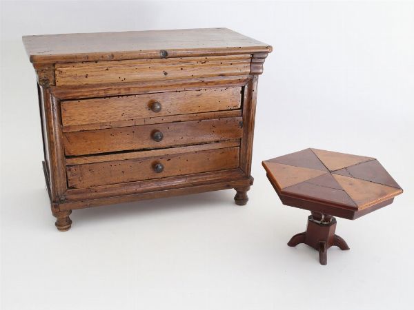 Due mobili in miniatura  - Asta House Sale: Curiosit: Vintage, Soffitta e Cantina - Associazione Nazionale - Case d'Asta italiane