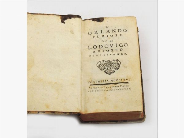 Ludovico Ariosto : L'Orlando Furioso  - Asta House Sale: Libri antichi - Associazione Nazionale - Case d'Asta italiane