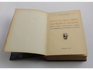 Lotto di libri sulle corporazioni fiorentine  - Asta House Sale: Libri antichi - Associazione Nazionale - Case d'Asta italiane