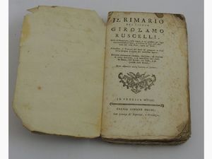 Il Rimario del Signor Girolmo Ruscelli  - Asta House Sale: Libri antichi - Associazione Nazionale - Case d'Asta italiane