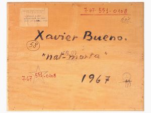 Xavier Bueno : Natura morta 1967  - Asta La dimora del Collezionista - Villa delle Azalee a Firenze - I - Associazione Nazionale - Case d'Asta italiane