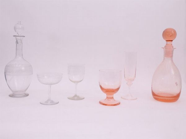 Due serviti di bicchieri  - Asta La dimora del Collezionista - Villa delle Azalee a Firenze - III - Associazione Nazionale - Case d'Asta italiane
