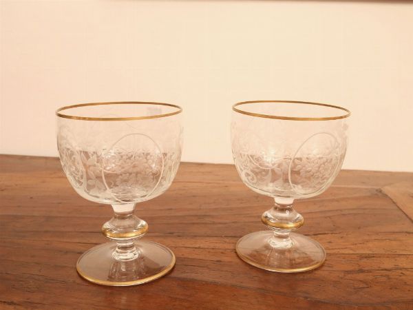 Due coppe in cristallo  - Asta La dimora del Collezionista - Villa delle Azalee a Firenze - III - Associazione Nazionale - Case d'Asta italiane