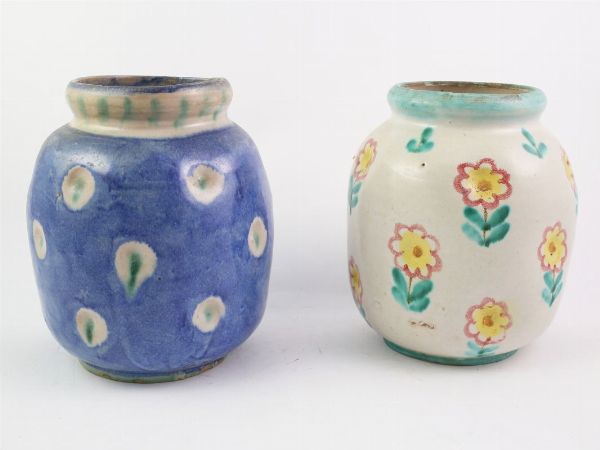 Due vasi in ceramica SCV  - Asta La dimora del Collezionista - Villa delle Azalee a Firenze - IV - Associazione Nazionale - Case d'Asta italiane
