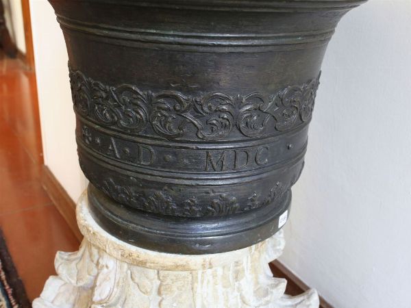 Mortaio in bronzo, 1600  - Asta La dimora del Collezionista - Villa delle Azalee a Firenze - IV - Associazione Nazionale - Case d'Asta italiane