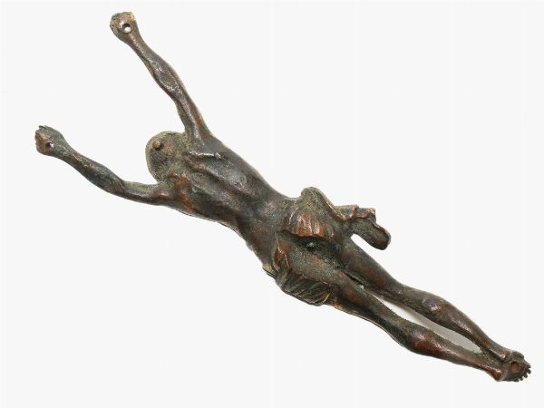 Cristo in bronzo dorato  - Asta La dimora del Collezionista - Villa delle Azalee a Firenze - IV - Associazione Nazionale - Case d'Asta italiane