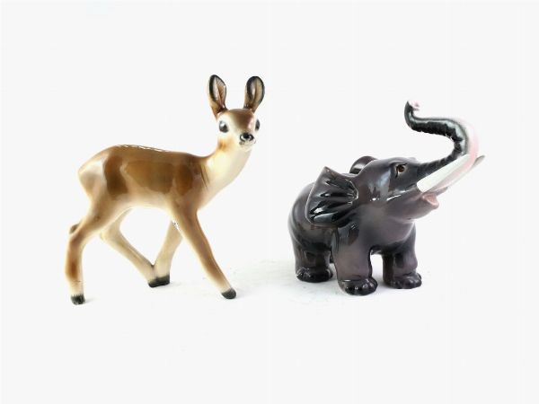 Due ceramiche animalier  - Asta La dimora del Collezionista - Villa delle Azalee a Firenze - IV - Associazione Nazionale - Case d'Asta italiane
