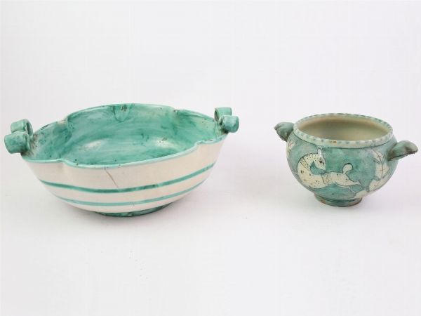Due oggetti in ceramica  - Asta La dimora del Collezionista - Villa delle Azalee a Firenze - IV - Associazione Nazionale - Case d'Asta italiane