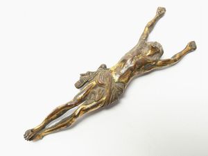 Cristo in bronzo dorato  - Asta La dimora del Collezionista - Villa delle Azalee a Firenze - IV - Associazione Nazionale - Case d'Asta italiane