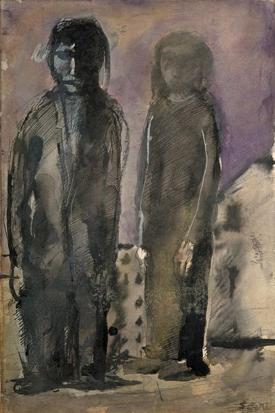Mario Sironi : Due figure  - Asta Arte Moderna e Contemporanea - Associazione Nazionale - Case d'Asta italiane