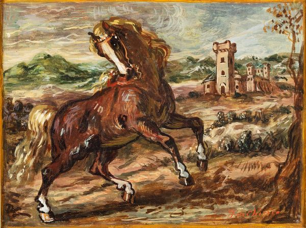 Giorgio de Chirico : Cavallo impennato  - Asta Arte Moderna e Contemporanea - Associazione Nazionale - Case d'Asta italiane
