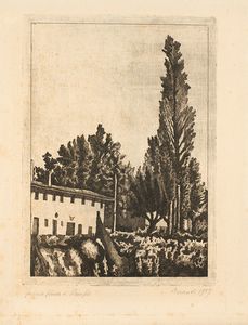 Giorgio Morandi - Paesaggio con il grande pioppo