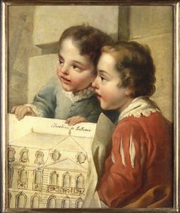 Ritratto di due bambini  - Asta La dimora romana di Giorgio Forattini - Associazione Nazionale - Case d'Asta italiane