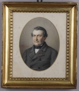 Rousseaux Emil Alfred - Gentiluomo in abito grigio con Legione d'Onore, 1857