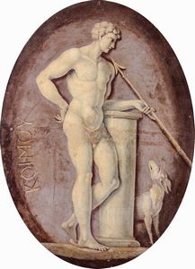 Coppia di monocromi con divinit greche  - Asta La villa di campagna di Leonardo Botta - Associazione Nazionale - Case d'Asta italiane