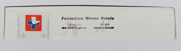 ROTELLA MIMMO (1918 - 2006) : Gli spostati.  - Asta ASTA 305 - ARTE MODERNA (online) - Associazione Nazionale - Case d'Asta italiane
