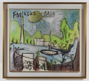 HUELSENBECK RICHARD  (1892 - 1974) : Paesaggio dada.  - Asta ASTA 305 - ARTE MODERNA (online) - Associazione Nazionale - Case d'Asta italiane