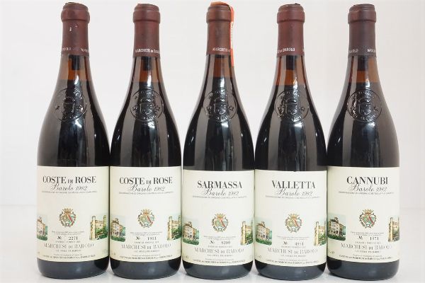 Selezione Marchesi del Barolo 1982  - Asta ASTA A TEMPO | Smart Wine & Spirits - Associazione Nazionale - Case d'Asta italiane