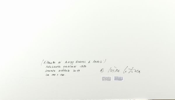 Lo Duca Nino : Ritratto di Andy Warhol a Napoli, 1980  - Asta Asta a Tempo | Nino lo Duca - Associazione Nazionale - Case d'Asta italiane