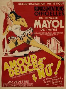 Lefebvre Ren - REPRESENTATIONS OFFICIELLES DE MAYOL DE PARIS ... AMOUR, DELICES ET... NU