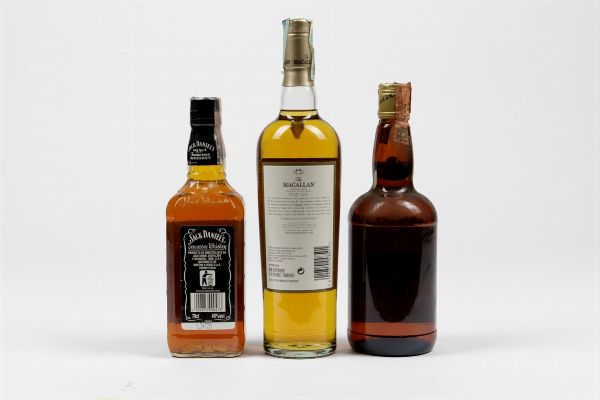 Macallan, Single Malt Highland Scotch Whisky Fine Oak 8 years Old Samaroli, Pure Malt Scotch Whisky Mortlach 23 Years Old Jack Daniel's, Tennesse Whisky  - Asta Asta a Tempo | Vini - Associazione Nazionale - Case d'Asta italiane