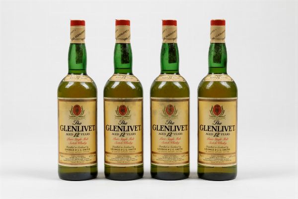 The Glenlivet, Pure Single Malt Scotch Whisky 12 Years Old  - Asta Asta a Tempo | Vini - Associazione Nazionale - Case d'Asta italiane