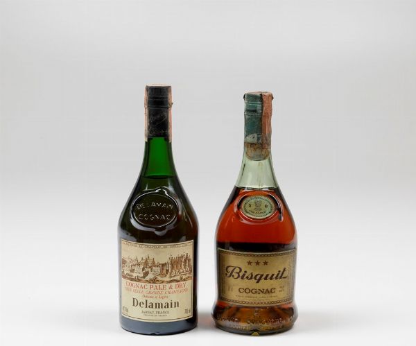 Delamain, Cognac Pale & Dry Bisquit, Cognac Tre Stelle  - Asta Asta a Tempo | Vini - Associazione Nazionale - Case d'Asta italiane