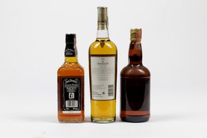 Macallan, Single Malt Highland Scotch Whisky Fine Oak 8 years Old Samaroli, Pure Malt Scotch Whisky Mortlach 23 Years Old Jack Daniel's, Tennesse Whisky  - Asta Asta a Tempo | Vini - Associazione Nazionale - Case d'Asta italiane