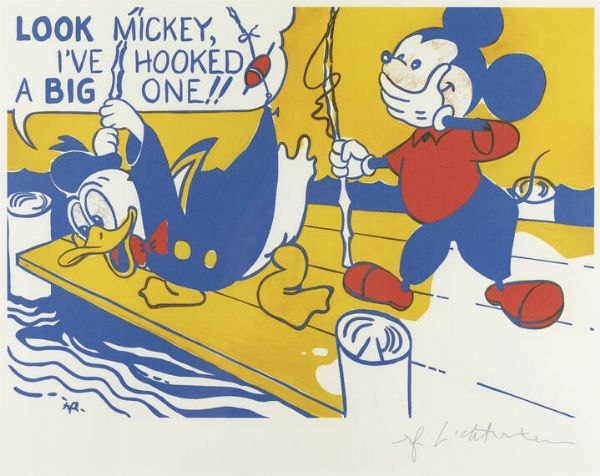 ROY LICHTENSTEIN New York 1923  1997 : Mickey Mouse e Donald Duck  - Asta Asta di grafica - Associazione Nazionale - Case d'Asta italiane