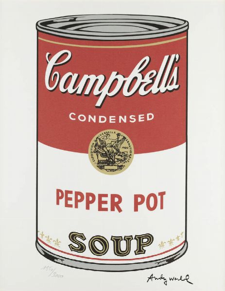 ANDY WARHOL USA 1927 - 1987 : Campbell's soup- Pepper pot  - Asta Asta di grafica - Associazione Nazionale - Case d'Asta italiane