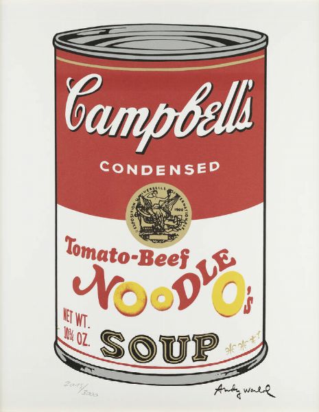 ANDY WARHOL USA 1927 - 1987 : Campbell's soup - Noodles  - Asta Asta di grafica - Associazione Nazionale - Case d'Asta italiane