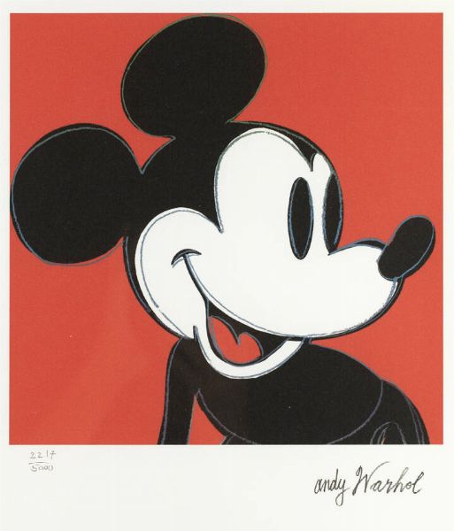 ANDY WARHOL USA 1927 - 1987 : Mickey Mouse  - Asta Asta di grafica - Associazione Nazionale - Case d'Asta italiane