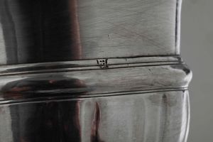 Calice in argento fuso, sbalzato, cesellato e dorato. Genova, 1760 circa, marchio della “torretta” (1)77...  - Asta Argenti da Collezione - Antichi - Associazione Nazionale - Case d'Asta italiane