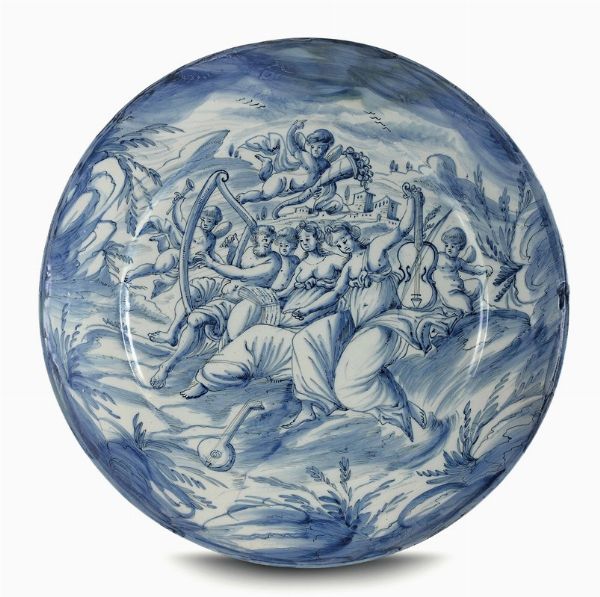Grande piatto Savona, seconda met del XVII secolo  - Asta Maioliche e Porcellane - Associazione Nazionale - Case d'Asta italiane