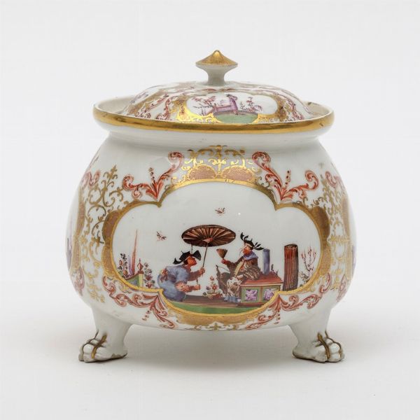 Raro contenitore per panna Meissen, 1723-1725 circa  - Asta Maioliche e Porcellane - Associazione Nazionale - Case d'Asta italiane