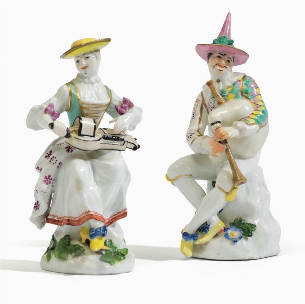 Coppia di figurine Meissen, 1745 circa  - Asta Maioliche e Porcellane - Associazione Nazionale - Case d'Asta italiane