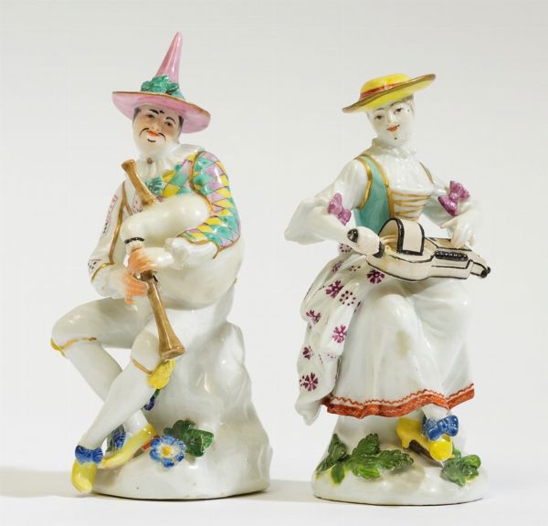 Coppia di figurine Meissen, 1745 circa  - Asta Maioliche e Porcellane - Associazione Nazionale - Case d'Asta italiane